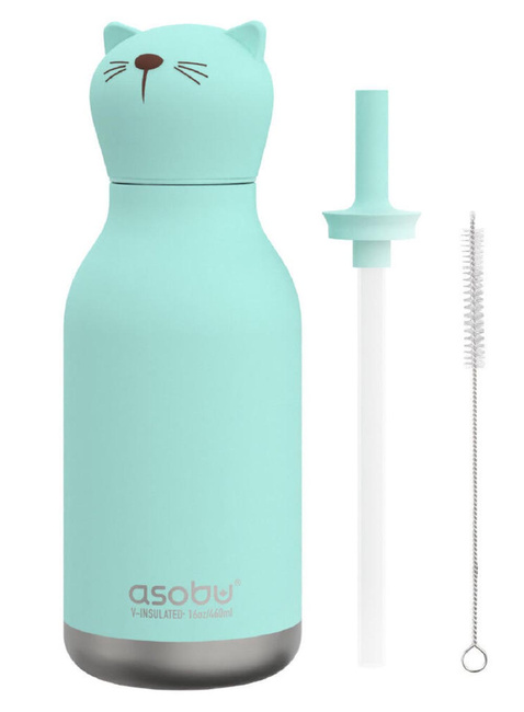 Butelka termiczna dziecięca Asobu Bestie Bottle 0,46 l - cat