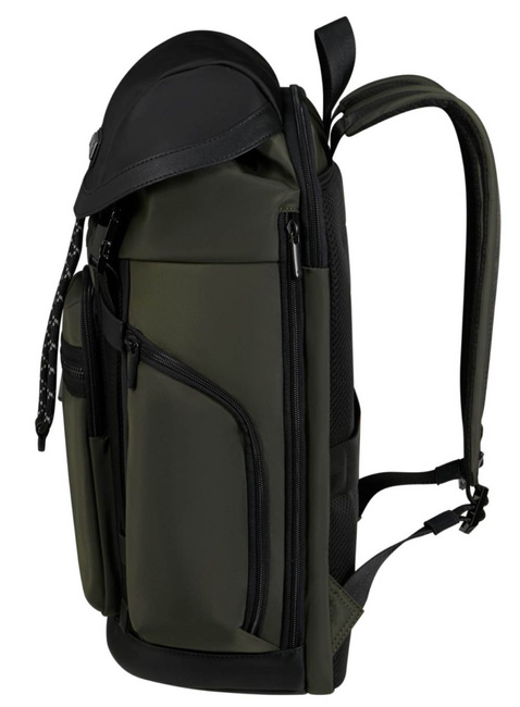 Plecak miejski Samsonite Relyon Backpack 15,6" with flap - green