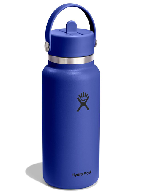 Butelka termiczna ze słomką Hydro Flask Wide Mouth Straw Cap 946 ml - capri blue
