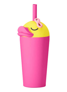 Kubek termiczny ze słomką Asobu Bestie Tumbler 0,72 l - ducky