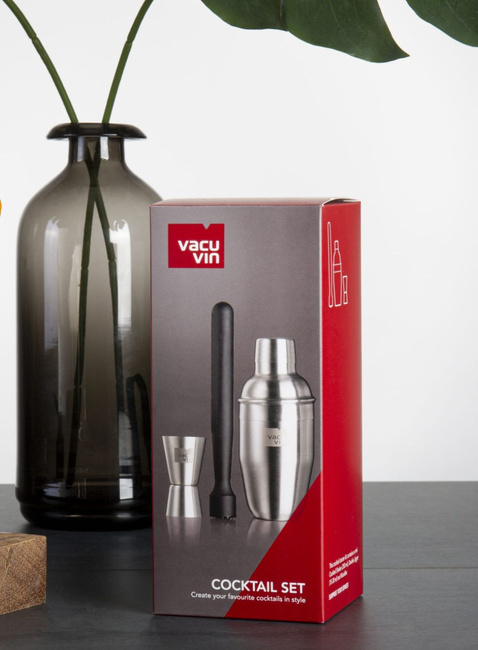 Zestaw z shakerem do koktajli Vacu Vin Cocktail Set - 3 elementy