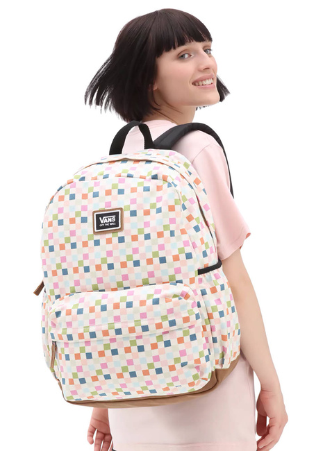 Plecak szkolny Vans Realm Plus - rose smoke checkerboard