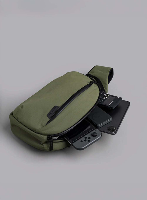Plecak na jedno ramię Alpaka Metro Crossbody Left Shoulder - green