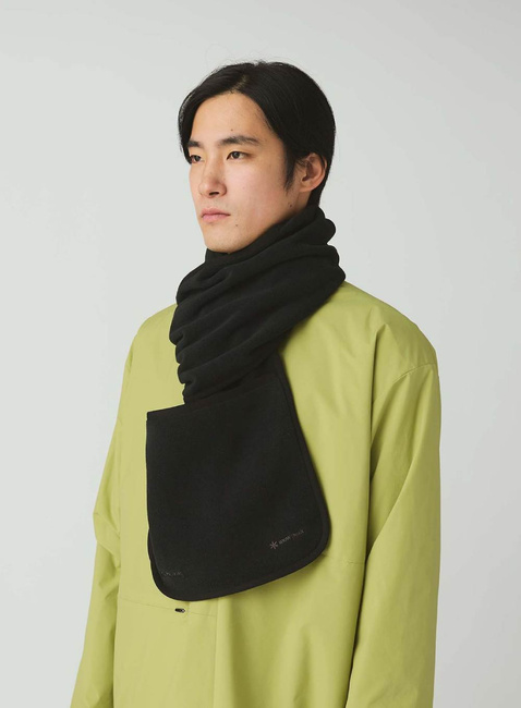 Szalik Snow Peak Water-Repellent Fleece Stole - black