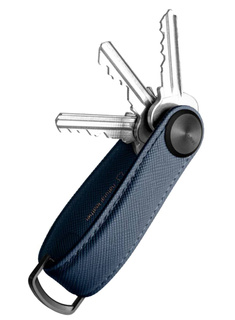 Skórzany organizer na klucze Orbitkey Key Organiser Pro Saffiano Leather - oxford navy