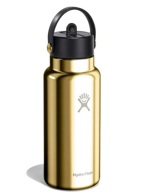 Butelka termiczna ze słomką Hydro Flask Wide Mouth Straw Cap 946 ml - gold