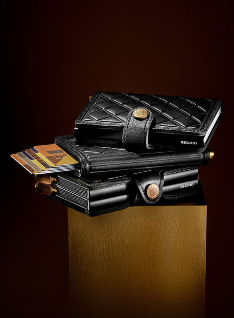 Portfel RFID Secrid Premium Miniwallet Emboss Diamond+ - black