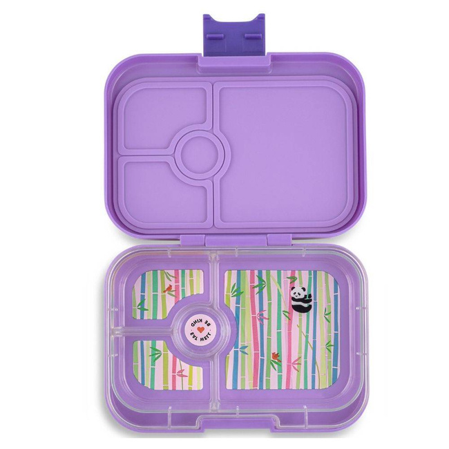 Prostokątny Lunchbox do szkoły Yumbox Panino - dreamy purple / panda