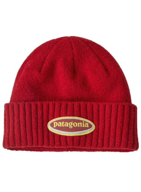 Czapka klasyczna Patagonia Brodeo Beanie - oval logo / amanita red