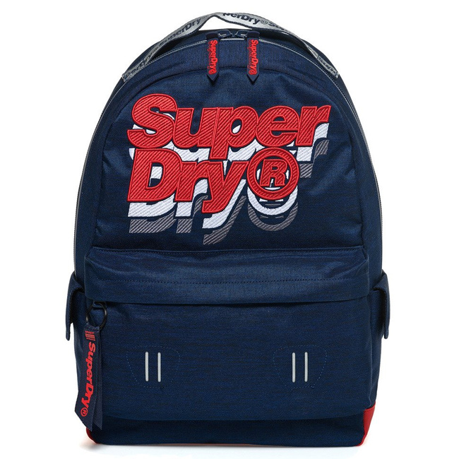 Miejski plecak Superdry Jacky Montana - dark navy marl/fluro red