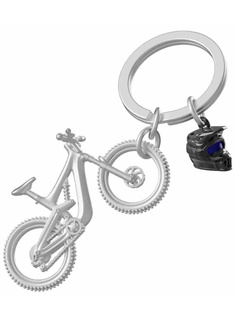 Brelok do kluczy torebki Metalmorphose - rower górski i kask