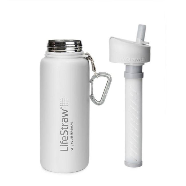 Termoizolacyjna butelka stalowa z filtrem LifeStraw Go 710 ml - white