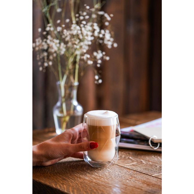 Komplet 2-szklanek z podwójną ścianką Vialli Design Geo 250 ml