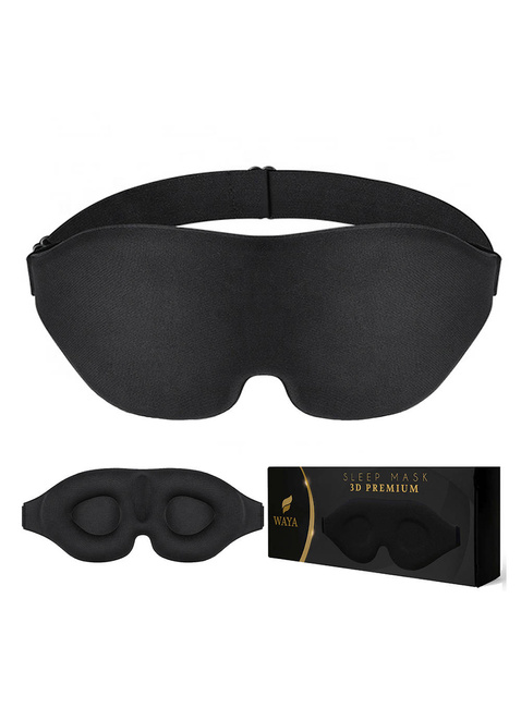 Maska opaska na oczy do spania Waya 3D Premium - black