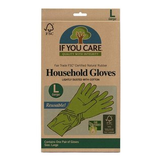 Wielorazowe rękawiczki lateksowe L If You Care - 1 para