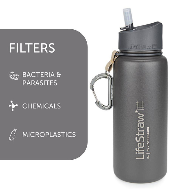 Butelka termiczna z filtrem LifeStraw Go Steel 0,71 l - grey