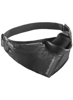 Pas sportowy z bidonem Salomon Cross Season Bottle Belt - ebony / alloy
