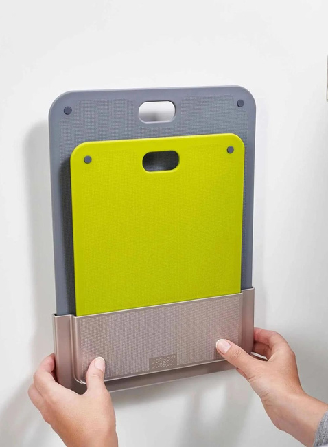 Dwie deski do krojenia z uchwytem Joseph Joseph DoorStore™ - grey 