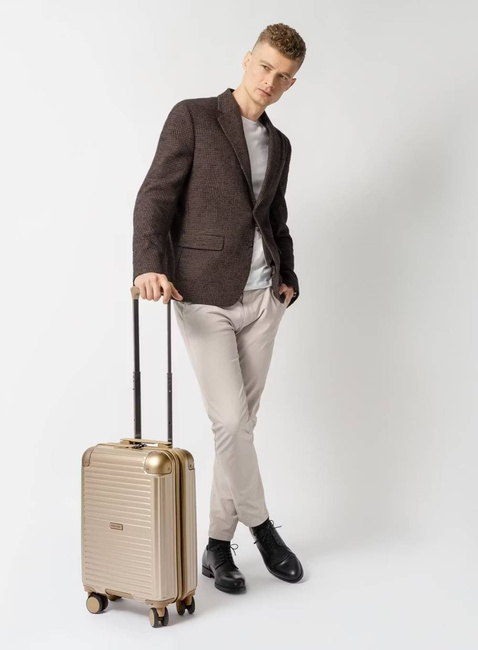 Walizka kabinowa Puccini Dallas - szampański