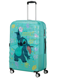 Walizka duża American Tourister Wavebreaker Disney - Stitch flower