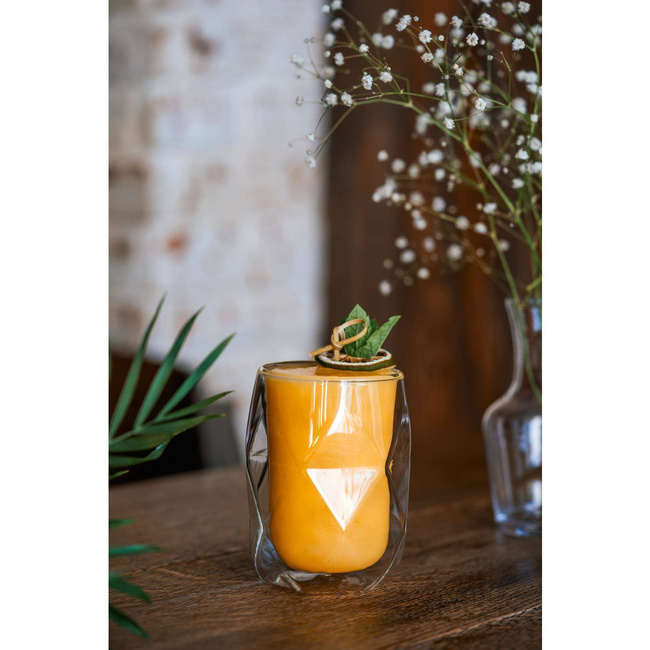 Komplet 2-szklanek z podwójną ścianką Vialli Design Geo 250 ml