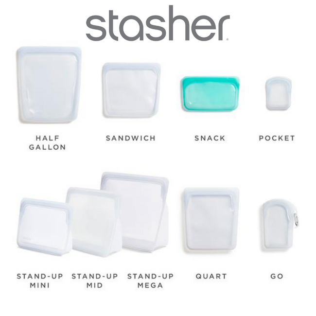 Silikonowa torebka na żywność Stasher Snack Bag 0,355 l - rainbow orange