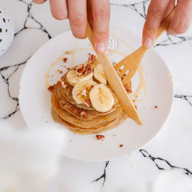 Zestaw sztućców bambusowych cutlery set Bambaw - olive