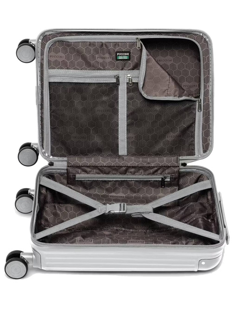 Walizka kabinowa Puccini Dallas - srebrny