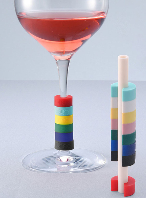 Znaczniki do kieliszków Cheer Moda Corals Glass Markers - multicolour