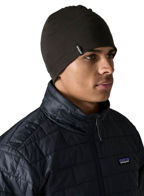Czapka Patagonia Overlook Merino Wool Liner Beanie - black