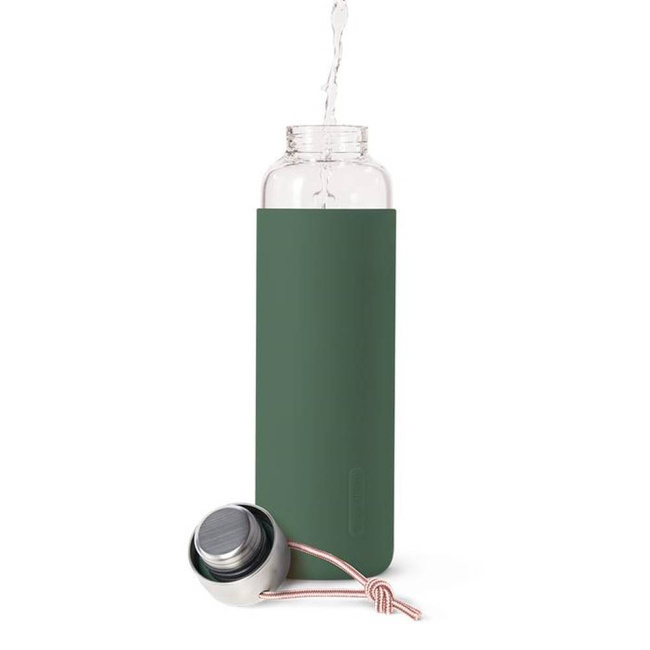 Szklana butelka na wodę 600 ml Black + Blum - olive