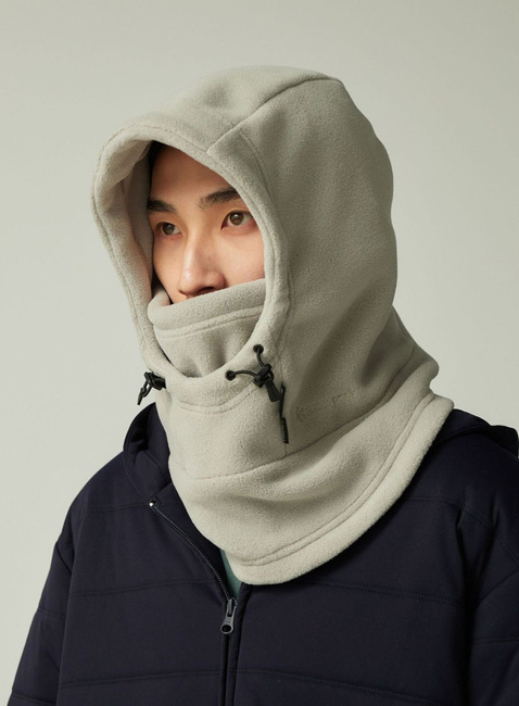 Kominiarka Snow Peak Water-Repellent Fleece Balaclava - light grey