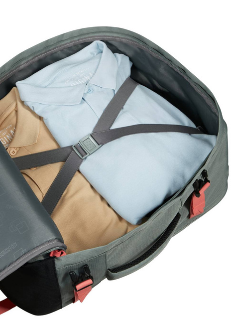 Plecak podręczny American Tourister Take2Cabin MS do Wizz Air - sage / coral