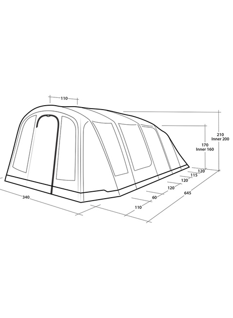Namiot 5-osobowy dmuchany Outwell Stonehill 5 Air - navy night
