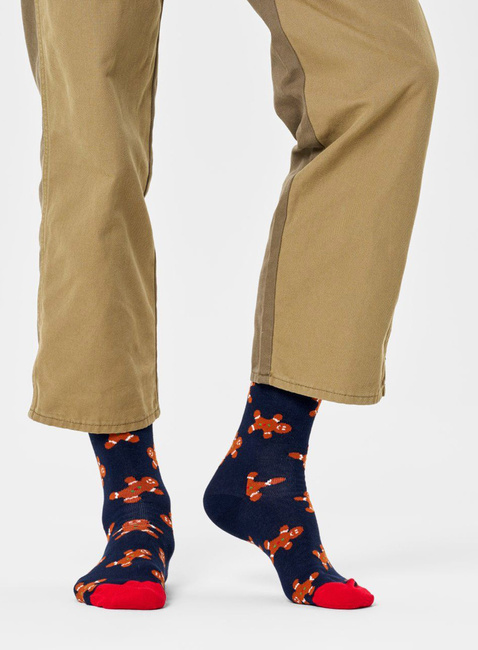 Skarpety unisex Happy Socks - navy / gingerbread man