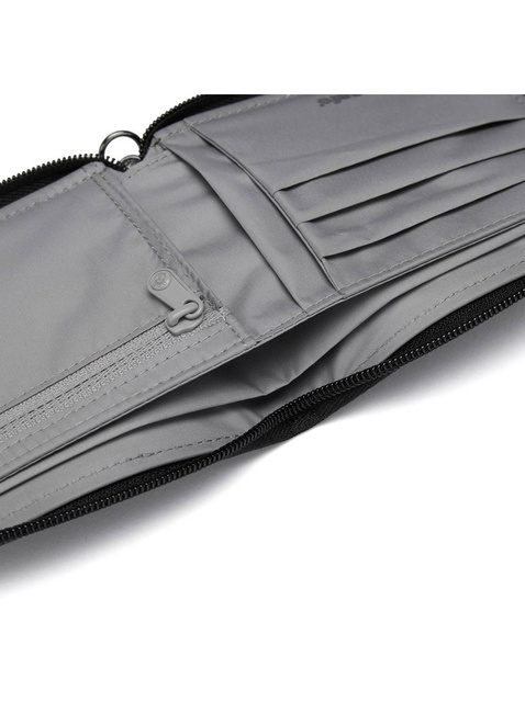 Portfel antykradzieżowy Pacsafe RFIDsafe Zip Around Wallet - jet black