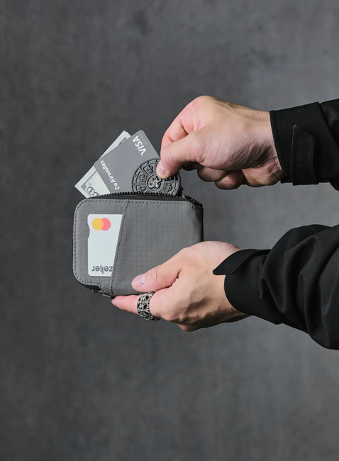 Portfel unisex Alpaka Zip Card Pouch - grey
