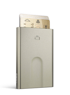 Kartownik aluminiowy RFID Ogon Design Slider - cactus green