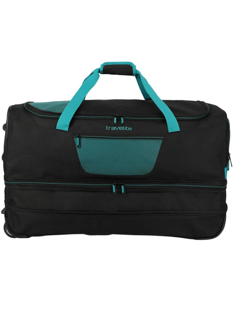 Torba podróżna poszerzana Travelite Basics L EXP - black / petrol