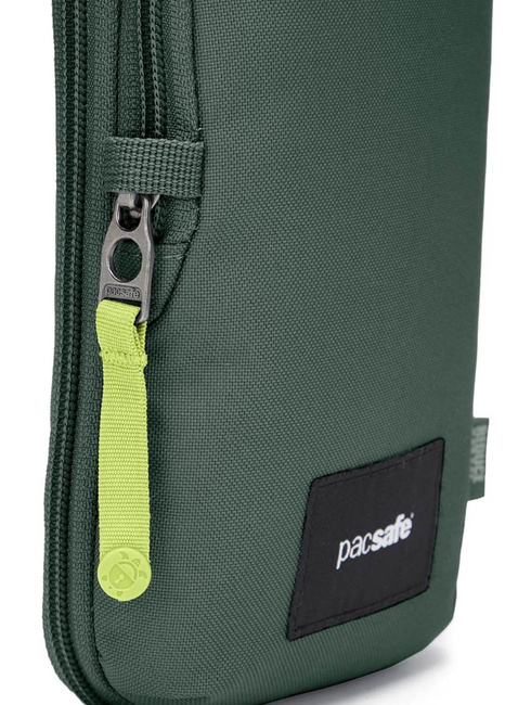 Saszetka antykradzieżowa na dokumenty Pacsafe Go Tech Crossbody - spruce green