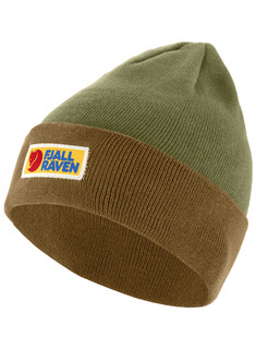 Czapka klasyczna Fjallraven Vardag Classic Beanie - buckwheat brown / laurel green