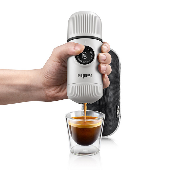 Przenośny ekspres do kawy + etui Wacaco Nanopresso Elements - chill white