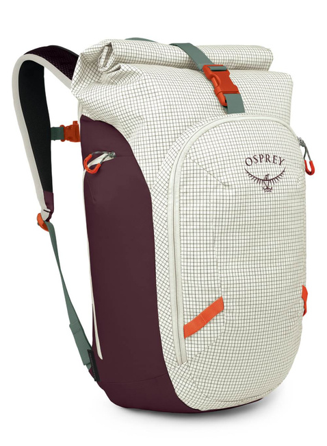 Miejski plecak Osprey Transporter Roll Top Pack - mystery white / moody burgundy