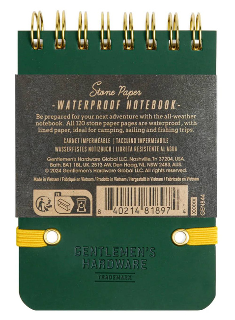Notes wodoodporny Gentlemen's Hardware Pocket Waterproof Note Book