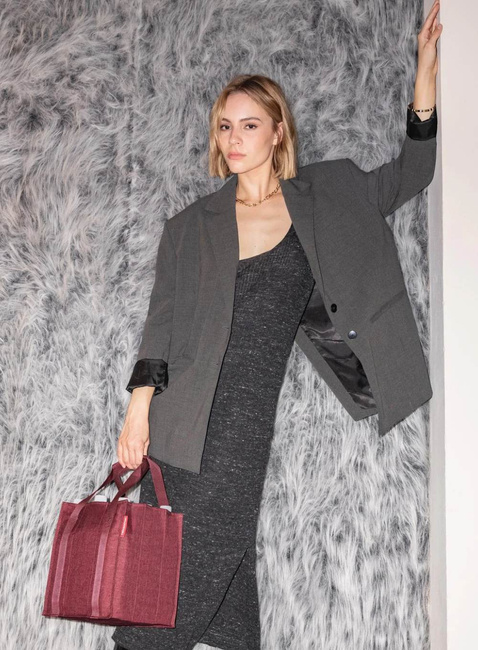 Torba na butelki z przegrodami Reisenthel Bottlebag - twist maroon