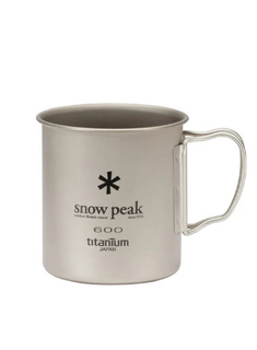 Kubek tytanowy z uchwytem Snow Peak Ti-Single 600 Cup - silver