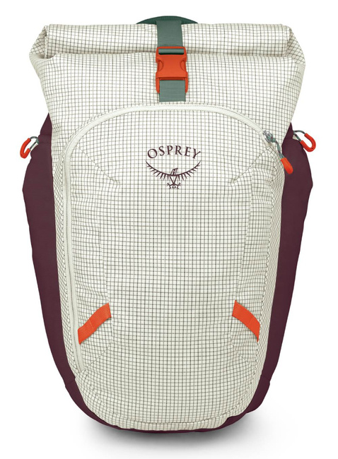 Miejski plecak Osprey Transporter Roll Top Pack - mystery white / moody burgundy
