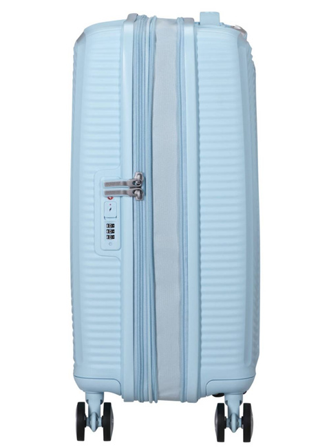 Walizka mała American Tourister Soundbox EXP - pastel blue