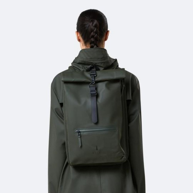 Plecak rowerowy Rains Rolltop Rucksack - green