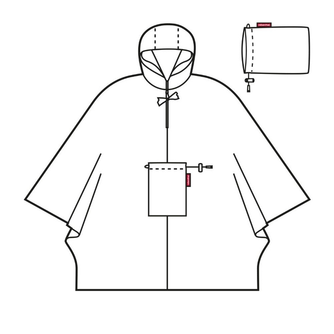Mini Maxi poncho / peleryna przeciwdeszczowa Reisenthel - artist stripes